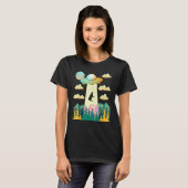 牛Ufo誘引ヴィンテージレトロ Tシャツ (正面フル)
