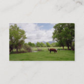 牛v3を牧草を食べること 名刺 (裏面)