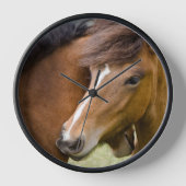 牝馬と若駒 壁時計 (正面)