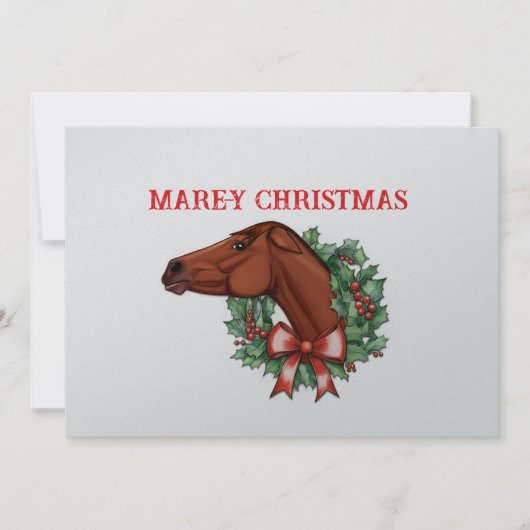 牝馬のクリスマスカード 案内状 (正面)