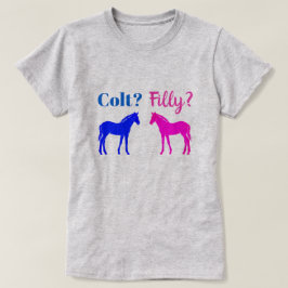 牝馬?牡馬?ウエスタン風ジェンダーリビール Tシャツ