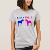 牝馬?牡馬?ウエスタン風ジェンダーリビール Tシャツ (正面)
