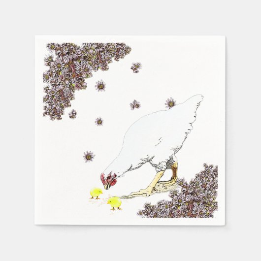 牝鶏が鳴く スタンダードカクテルナプキン (正面)