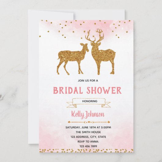 牝鹿は僕がシャワーを浴びると言った 招待状 (正面)