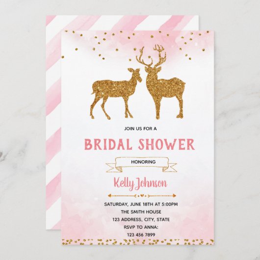 牝鹿は僕がシャワーを浴びると言った 招待状 (正面/裏面)