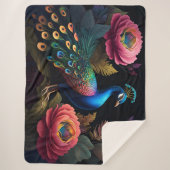 牡丹かわいらしの孔雀のように シェルパブランケット (正面)