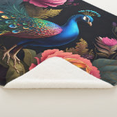 牡丹かわいらしの孔雀のように シェルパブランケット (3/4)