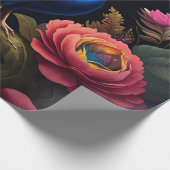 牡丹かわいらしの孔雀のように ラッピングペーパー (角)