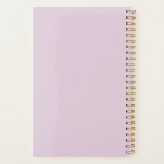 牡丹かわいらしピンク水彩ウェディングプランナー プランナー手帳 (裏面)