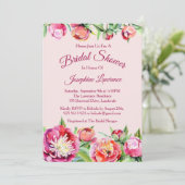 牡丹かわいらしフローラブライダルシャワー招待状 招待状 (スタンド正面)