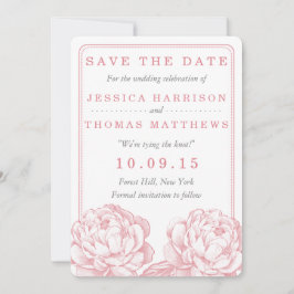 牡丹かわいらしフローラ結婚コレクション セーブザデート