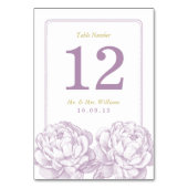 牡丹かわいらしフローラ結婚コレクション テーブルナンバー (裏面)