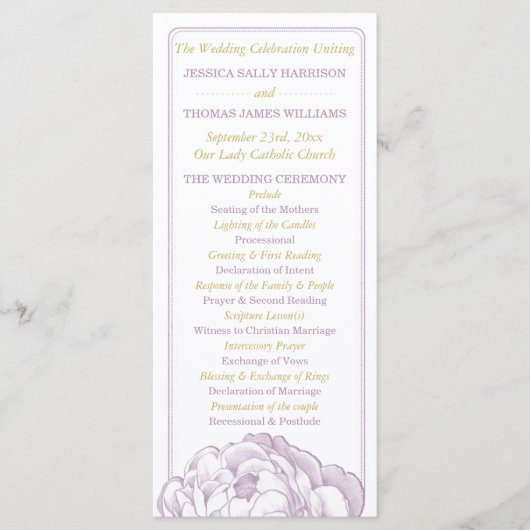 牡丹かわいらしフローラ結婚コレクション プログラム (正面)