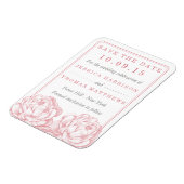 牡丹かわいらしフローラ結婚コレクション マグネット (左側)