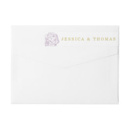 牡丹かわいらしフローラ結婚コレクション ラップアラウンドラベル