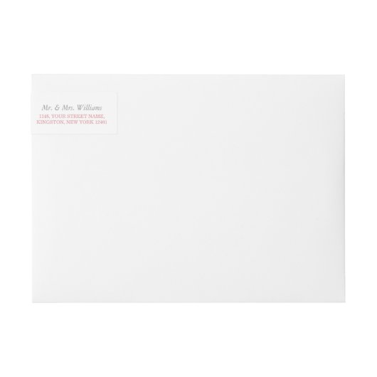 牡丹かわいらしフローラ結婚コレクション ラップアラウンドラベル (正面)