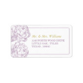 牡丹かわいらしフローラ結婚コレクション ラベル (正面)