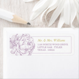 牡丹かわいらしフローラ結婚コレクション ラベル