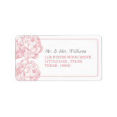 牡丹かわいらしフローラ結婚コレクション ラベル (正面)