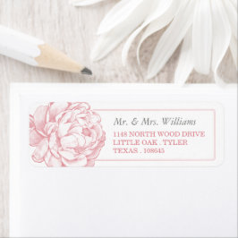 牡丹かわいらしフローラ結婚コレクション ラベル