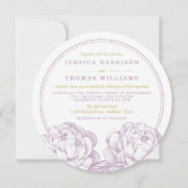牡丹かわいらしフローラ結婚コレクション 招待状 (正面)