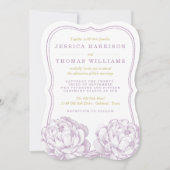 牡丹かわいらしフローラ結婚コレクション 招待状 (正面)