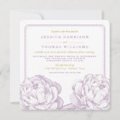 牡丹かわいらしフローラ結婚コレクション 招待状 (正面)