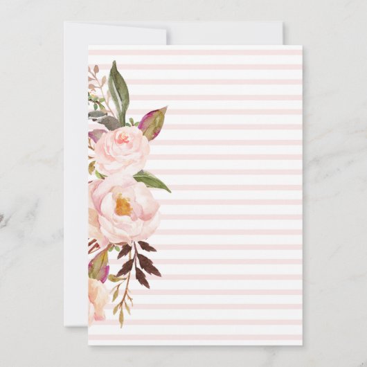 牡丹かわいらし園花カップル赤ちゃんシャワー 招待状 (裏面)