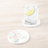 牡丹かわいらし引っ越し祝いパーティー又は新婚ギフト コースター (側面)