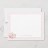 牡丹かわいらし文パーソナライズされた具 ノートカード (正面)