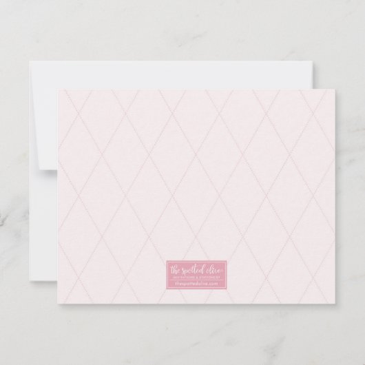 牡丹かわいらし文パーソナライズされた具 ノートカード (裏面)