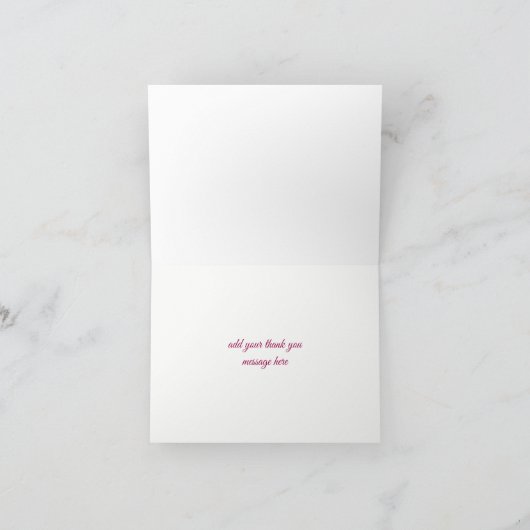 牡丹かわいらし水色フローラサンキューカード サンキューカード (内部)