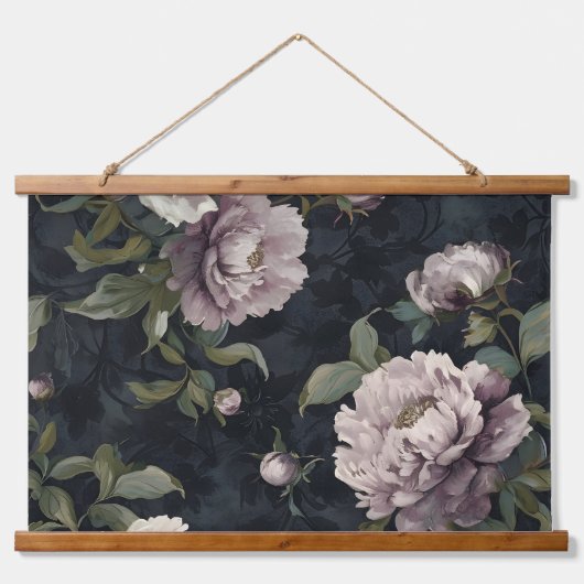 牡丹きらめくノエル植物学 吊り下げ型タペストリー (正面)