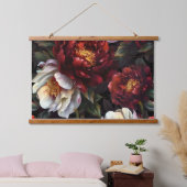 牡丹きらめくノエル植物学 吊り下げ型タペストリー (寝室)