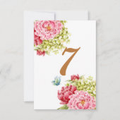 牡丹とあじさいテーブルカードNo 7 出欠カード (正面)