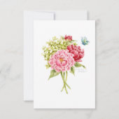 牡丹とあじさいテーブルカードNo 7 出欠カード (裏面)