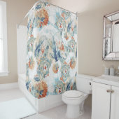 牡丹とあじさい開花秋色 シャワーカーテン (インサイチュ)