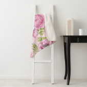 牡丹とアネモネの花の水色 シェルパブランケット (インサイチュ)