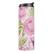 牡丹とアネモネの花の水色 タンブラー (回転左)