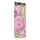 牡丹とアネモネの花の水色 タンブラー (回転右)