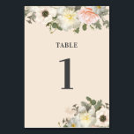 牡丹とアネモネ結婚の赤面テーブル番号 テーブルナンバー<br><div class="desc">私は牡丹とインスパイアブライダルの花束でanemonesによってこの招待を作成した。これらの絶妙な開花ハイライト結婚式招待状.フルスイート利用可能https://www.zazzle.com/collections/peonies_and_anemones_moody_suite-119101156263650274</div>