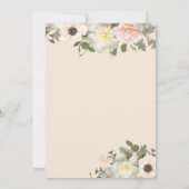 牡丹とアネモネ結婚の赤面 招待状 (裏面)