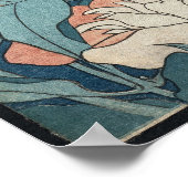 牡丹とカナリア葛飾北斎1834 ポスター (角)