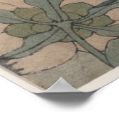 牡丹とカナリア葛飾北斎 ポスター (角)