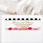 牡丹とストライプ ラベル (インサイチュ)