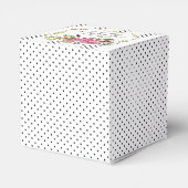 牡丹とドット結婚式の引き出物ギフトボックス フェイバーボックス (裏面サイド)