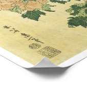 牡丹とバターフル， 1833年–34 ポスター (角)