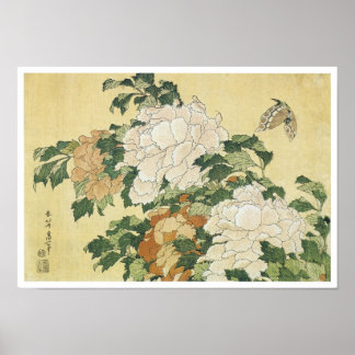 牡丹とバターフル, 1833年–34 ポスター