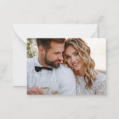 牡丹とバラの緑のサンキューカード ノートカード (裏面)