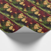 牡丹とバラ、ビンセント・ヴァン・ゴッホとボウル。 ラッピングペーパー (角)